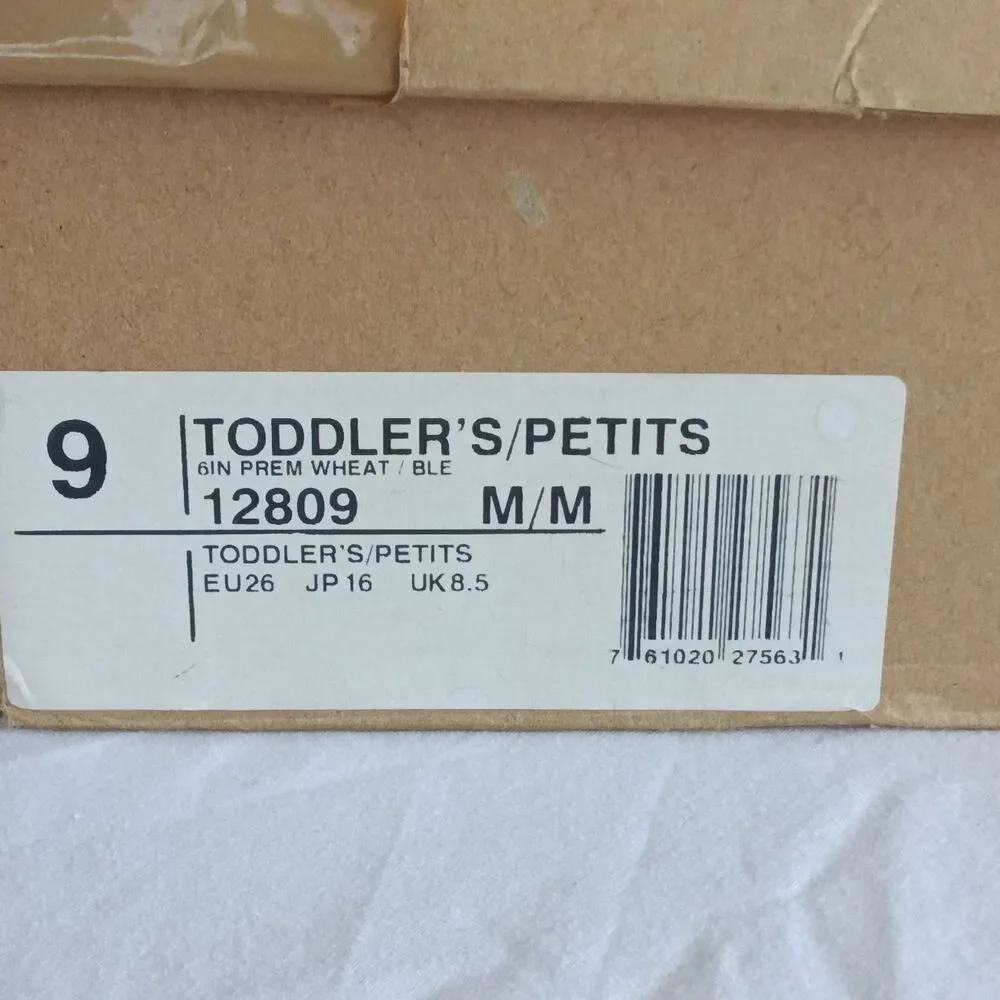 TIMBERLAND 6 INCH PREMIUM WHEAT BOOT TODDLERS SIZE 9M/M TB012809